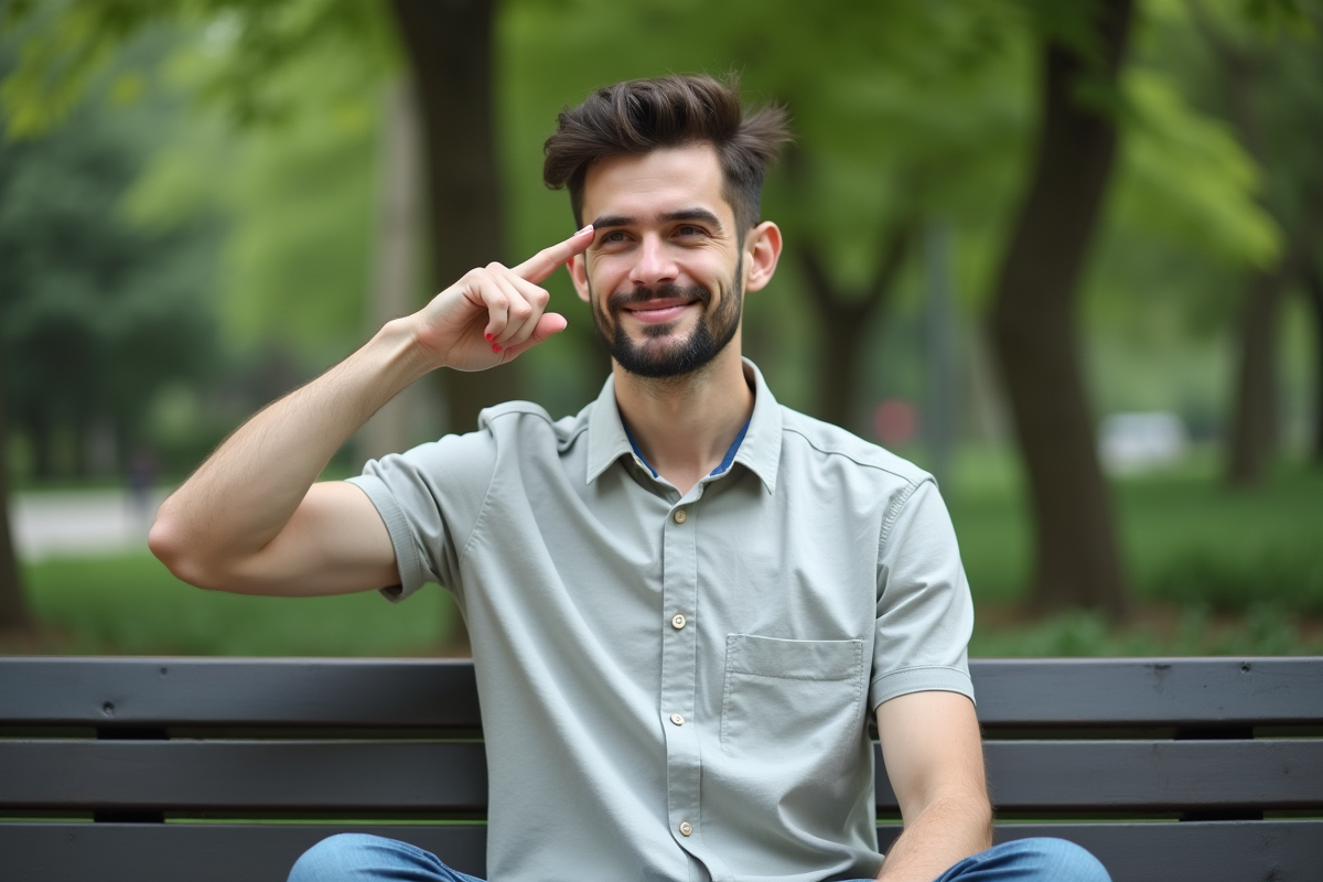 Jeune homme pratiquant l